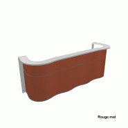 Comptoir d'accueil 3 postes Wave - MDD - Rouge mat, 312_0