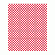 Feuille ingraissable pour burger Damier rouge 28x34cm - par 1000