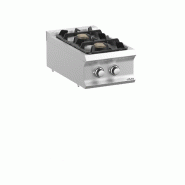 Fourneau professionnel a gaz 2 feux vif 5,5 kw a poser domina pro 700 - PFB74TXS