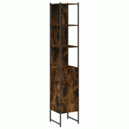 Helloshop26 - Armoire de salle de bain verticale design moderne compacte 33 x 33 x 185 cm en bois d'ingénierie chêne fumé 02_0049466 - vert Bois ma