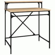 Helloshop26 - Bureau table poste de travail meuble d'ordinateur informatique étude chêne sonoma 80 x 50 x 90 cm bois d'ingénierie et 02_0023661 - 3 Helloshop26 - Bureau table poste de travail meuble d'ordinateur informatique étude chêne sonoma 80 x 50 x 90 cm bois d'ingénierie et 02_0023661 - 3