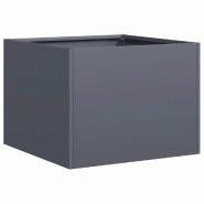 Helloshop26 - Jardinière design moderne pour jardin balcon 40 x 40 x 30 cm avec fond ouvert stabilité en acier anthracite 02_0051578 - vert acier 30