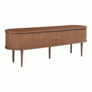 Helloshop26 - Meuble TV support télévision salon étagère 166 x 40 x 55 cm effet noyer - 3000225027384