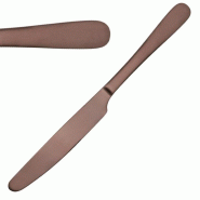 Lot de 12 couteaux de table inox (L)233 mm, avec revêtement cuivre finition mate, CYPRIUM