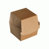 NOVABOX Burger Standard Kraft - Boîte Burger Carrée Haute Résistance - 110x110x70mm - ECO PACK Emballage Écologique VAE & Livraison - Lot de 1000