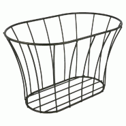 Panier finger food Toscane en acier noir 21x12,7x12,7cm - par 12