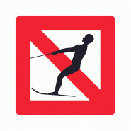 Panneau A14 - Pratique du ski nautique interdite - fluvial