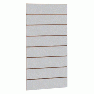 Panneau rainuré R15 L59,5xP120cm épaisseur 18mm - gris alu