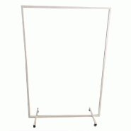 Portant en tube carré L100xH150cm - blanc brillant 9016 - Mobiliers autoportants
