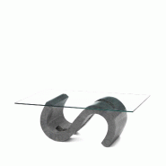 Stones Flexus Table basse (120x70 Transparent) en verre trempé gris - multicolore 8033959241547