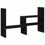 Support pour moniteur noir (39-72) x 17 x 43 cm bois de pin solide 02_0004468 - noir Bois massif 3000200376599