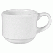 Tasses empilables White 85ml (Lot de 12) - CHURCHILL - blanc 5034414386974
