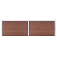 Vidaxl clôture de jardin wpc 353x106 cm marron 3053243