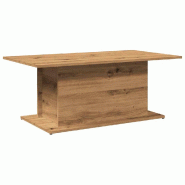 VidaXL Table basse chêne artisanal 102x55,5x40 cm bois d'ingénierie Modèle Grandezza Horizon - 856807