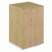 Angle de comptoir Vertigo T01 MDF naturel et chêne clair 60x60x93 cm