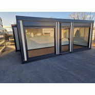 Bureau modulaire L.6.09m x l.2.42m - PREMIUM - Solution modulaire pour accueil du public