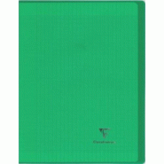 Clairefontaine Lot de 10 Cahier Kover Book 17x22, 96p./48 feuilles 90 g/m² piquées, couv. Transparente verte, Séyès - 3037929514032
