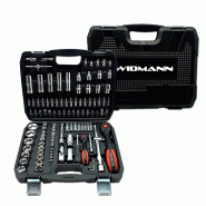 Coffret de Douilles Widmann 108SS socket Professionnelles 108 Pièces - 1/4 "et 1/2", Cliquet à 72 dents,  chrome-vanadium - 3701123999147