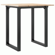 Décoshop26 - Table de salle à manger design industriel 60 x 60 x 75 cm bois de pin massif et acier DEC036790 - acier 3000261402770