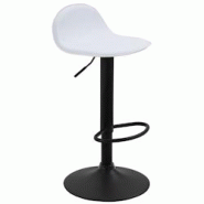 Décoshop26 - Tabouret de bar x1 confortable et élégant en métal et PVC blanc 10_0005072 - blanc 3000252445267 Décoshop26 - Tabouret de bar x1 confortable et élégant en métal et PVC blanc 10_0005072 - blanc 3000252445267