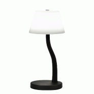 Fabas Luce Lampe De Table Led Ibla, 9 W, 750 Lm, 3 000 K, Variateur Tactile, Structure En Métal Et Verre Soufflé, Couleur Noire - Ibla - noir 801928