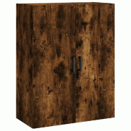 Helloshop26 - Armoire murale suspendue pratique 69,5 x 34 x 90 cm design élégant rangement dans salon en bois d'ingénierie chêne 02_0048584 - Bois