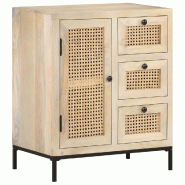 Helloshop26 - Buffet bahut commode armoire meuble de rangement organisateur cuisine salle de séjour salon 60 x 35 x 70 cm bois de 02_0029624 - Bois m