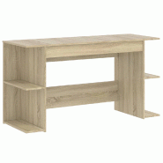 Helloshop26 - Bureau table poste de travail meuble d'ordinateur informatique étude chêne sonoma 140 x 50 x 75 cm bois d'ingénierie 02_0023644 - 300 Helloshop26 - Bureau table poste de travail meuble d'ordinateur informatique étude chêne sonoma 140 x 50 x 75 cm bois d'ingénierie 02_0023644 - 300