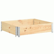 Helloshop26 - Jardinière surélevée 100 x 100 cm bois de pin solide 02_0000840 - métal 3000071731534