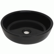 Helloshop26 - Lavabo vasque rond 42 x 12 cm céramique noir 02_0002540 - noir 3000100371533