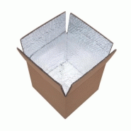 Lot de carton isotherme 15 litres double cannelure - 25x25x25 cm - carton15-10ex