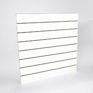 Panneau rainuré R15 blanc 120x120x1.8cm - Finition double face - Charge 15 kg par rainure