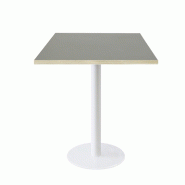RestooTab - Table Rome blanc 60x60cm verde comodoro fenix chants couleur bois - vert Bois manufacturé TB-ROM1-6060M-VER.CO-BOI