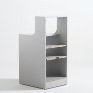 Structure comptoir d'accueil - Ligne tendance, facile à installer et modulable - Gris L50xP61,9xH111cm Receptio