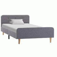 VidaXL Cadre de lit sans matelas gris clair tissu 90x200 cm Modèle Jermonis - 284900