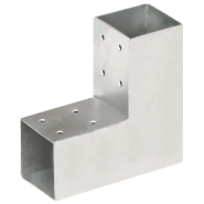 Vidaxl connecteur de poteau forme en l métal galvanisé 71x71 mm 145453