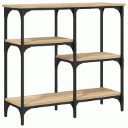 VidaXL Table console Chêne Sonoma 80x29x75 cm Bois d'ingénierie Modèle Atlas Compact - 834076