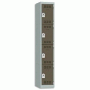 Pierre henry vestiaire 4 cases + 1 colonne - dimensions : l30 x h180 x p50 cm gris perle basalte Pierre henry vestiaire 4 cases + 1 colonne - dimensions : l30 x h180 x p50 cm gris perle basalte