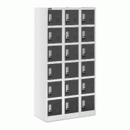 ARMOIRE VESTIAIRE 18 COMPARTIMENTS 180 CM GRIS 14_0000472 ARMOIRE VESTIAIRE 18 COMPARTIMENTS 180 CM GRIS 14_0000472