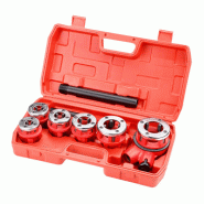 Coffret 9 pc dont 6 filières de plombier hss - 388 Coffret 9 pc dont 6 filières de plombier hss - 388