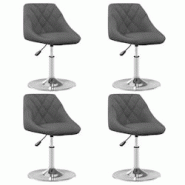 Décoshop26 - Lot de 4 chaises de salle à manger siège pivotant hauteur réglable en velours gris foncé DEC025362 - gris 3000255209767 Décoshop26 - Lot de 4 chaises de salle à manger siège pivotant hauteur réglable en velours gris foncé DEC025362 - gris 3000255209767
