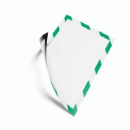 Durable Lot de 5 cadres d'affichage DURAFRAME Magnetic Security, pour format A4, vert/blanc - 4945131_1
