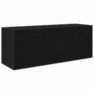 Helloshop26 - Armoire murale de bain design minimaliste rangement pratique 80 x 25 x 30 cm en bois d'ingénierie noir 02_0051270 - noir Bois massif 30