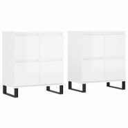 Helloshop26 - Buffet bahut commode armoire meuble de rangement organisateur cuisine salle de séjour salons lot de 2 brillant bois 02_0036714 - 300021 Helloshop26 - Buffet bahut commode armoire meuble de rangement organisateur cuisine salle de séjour salons lot de 2 brillant bois 02_0036714 - 300021