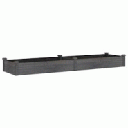 Helloshop26 - Jardinière bac lit surélevé plantes fleurs terrasse jardin de jardin doublure 240 x 60 x 25 cm bois massif sapin gris 02_0039846 - 30 Helloshop26 - Jardinière bac lit surélevé plantes fleurs terrasse jardin de jardin doublure 240 x 60 x 25 cm bois massif sapin gris 02_0039846 - 30