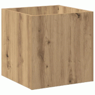 Helloshop26 - Jardinière carrée design moderne décorative salon chambre 40 x 40 x 40 cm en bois d'ingénierie chêne 02_0051007 - Bois massif 30002