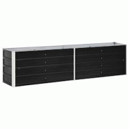 Helloshop26 - Jardinière lit surélevé plantes fleurs jardin acier galvanisé 240 x 40 x 45 cm anthracite 02_0001095 - 3000074541536 Helloshop26 - Jardinière lit surélevé plantes fleurs jardin acier galvanisé 240 x 40 x 45 cm anthracite 02_0001095 - 3000074541536