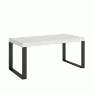 Itamoby Table Extensible 90X180/284 Cm Tecno Premium Frêne Blanc Structure Anthracite - blanc VE284TATECPRE-BF-AN