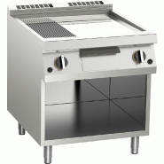KBS Gastrotechnik KBS Plaque grillade gaz 2/3 lisse-1/3 rainuré soubassement ouvert 800x730x900 mm - 10422423 KBS Gastrotechnik KBS Plaque grillade gaz 2/3 lisse-1/3 rainuré soubassement ouvert 800x730x900 mm - 10422423