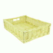 Manne osier rectangle naturel 40x30x10cm - par 8
